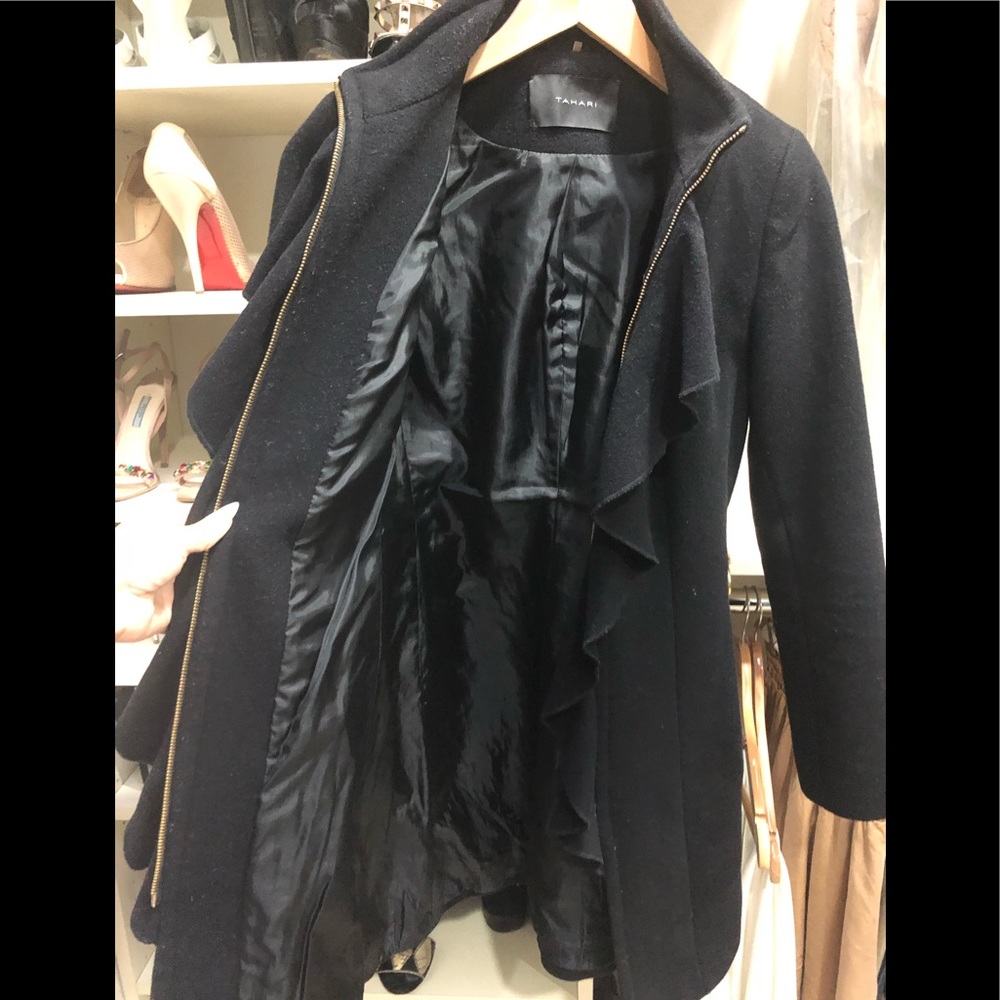 T Tahari ‘Kendra’ Ruffle Coat - Picture 8 of 8